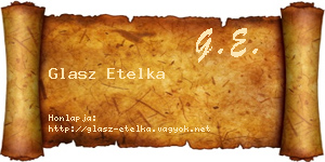 Glasz Etelka névjegykártya